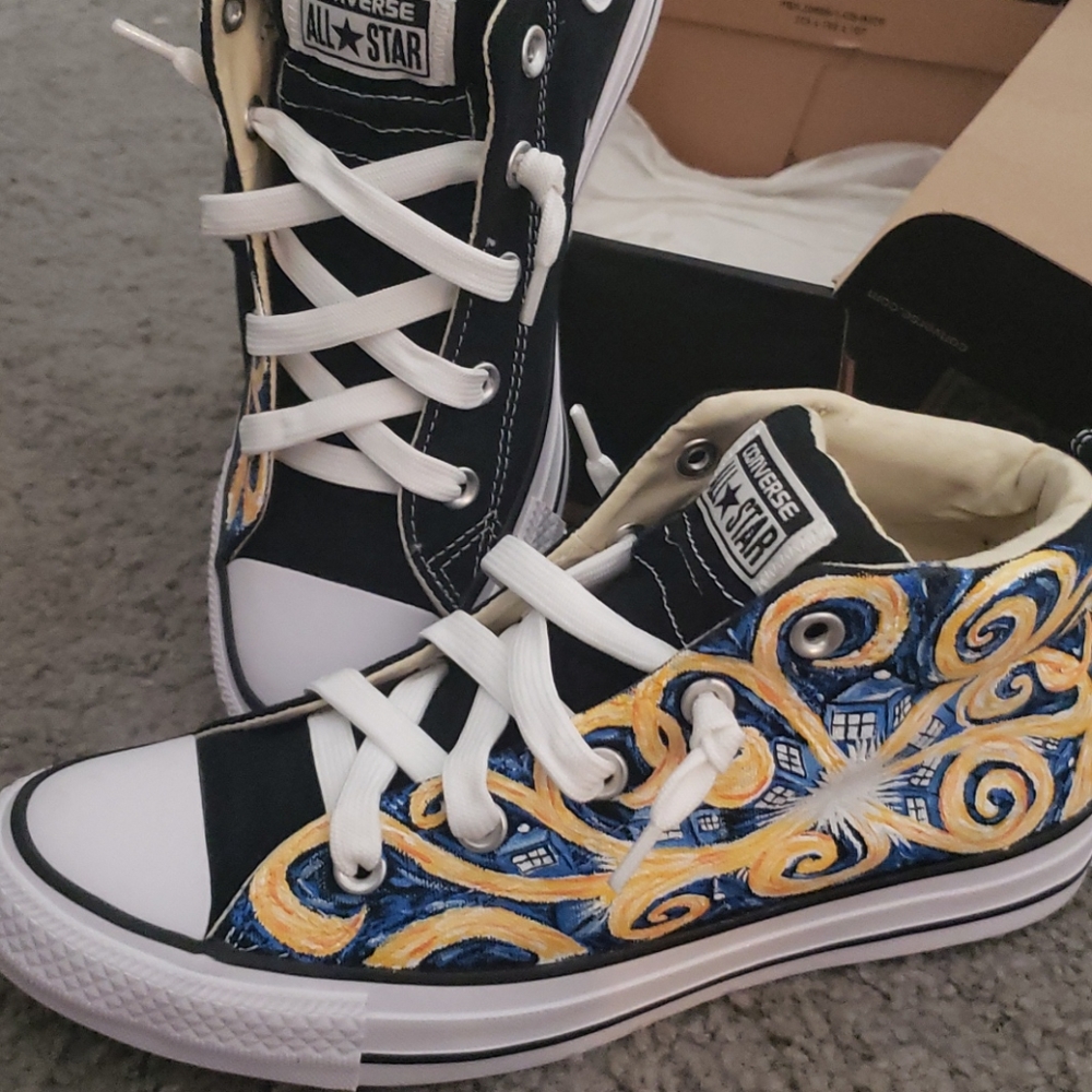 Doctor Who Exploding TARDIS Converse Hi-Tops